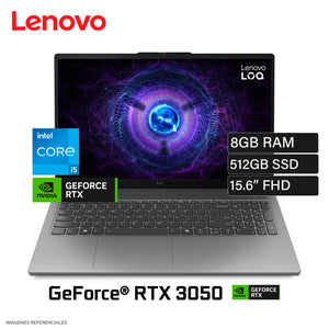 Laptop Lenovo LOQ 15IAX9E Essential Intel Core i5-12450HX Ram 8GB Disco 512GB SSD NVIDIA RTX 3050 6GB 15.6″ FHD FreeDOS