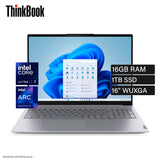 Laptop Lenovo ThinkBook 16 G8 IAL Intel Core Ultra 7 255H Ram 16GB Disco 1TB SSD 16″ WUXGA Windows 11 Pro (21SK00CFLM)