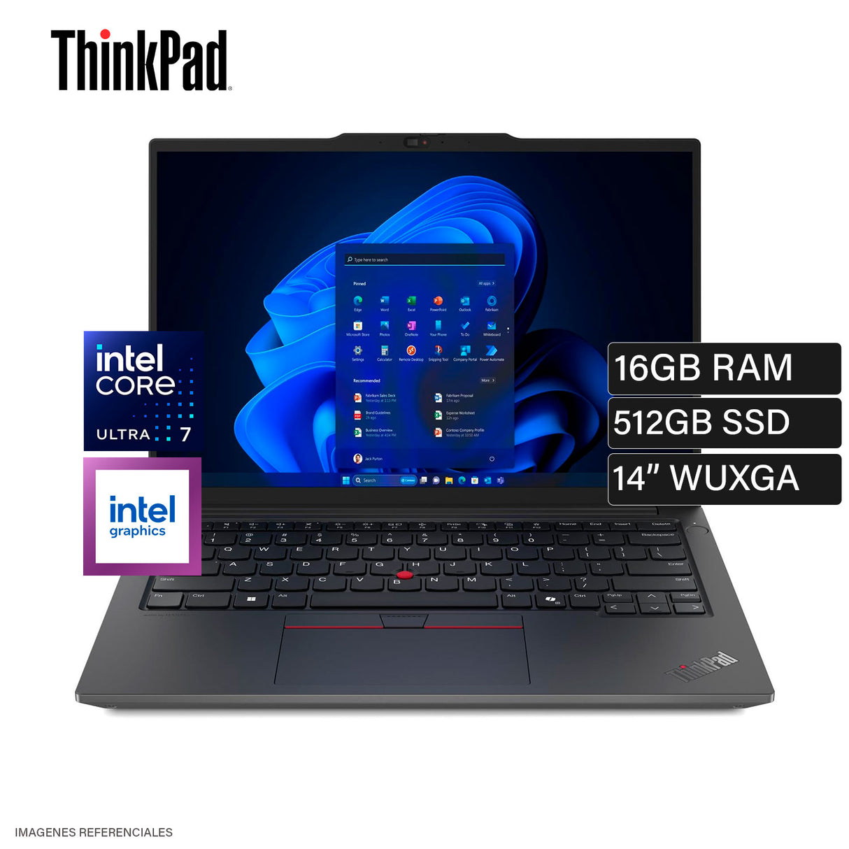 Laptop Lenovo ThinkPad E14 Gen 6 Intel Core Ultra 7 165U Ram 16GB Disco 512GB SSD 14″ WUXGA Windows 11 Pro Open Box