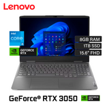 Laptop Lenovo LOQ 15IRH8 Intel Core i5 13420H Ram 8GB Disco 1TB SSD Video Nvidia RTX 3050 6GB 15.6" FHD Windows 11