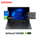 Lenovo ThinkPad E15 Gen 4 Intel Core i7 1255U RAM 8GB Disco 512GB SSD Video NVIDIA MX 550 2GB 15.6" WUXGA Windows 11 Open Box