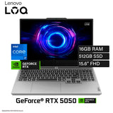 Laptop Lenovo LOQ 15IRX10 Intel Core i7-13645HX RAM 16GB Disco 512GB SSD Nvidia GeForce RTX™ 5050 8GB GDDR7 15.6" FHD FreeDOS (83JE01JYLM)