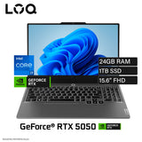 Laptop Lenovo LOQ 15IRX10 Intel Core i7-13650HX 24GB Ram 1TB SSD NVIDIA RTX 5050 8GB Pantalla 15.6" FHD Windows 11 (83JE000WUS) Teclado Retroiluminado blanco