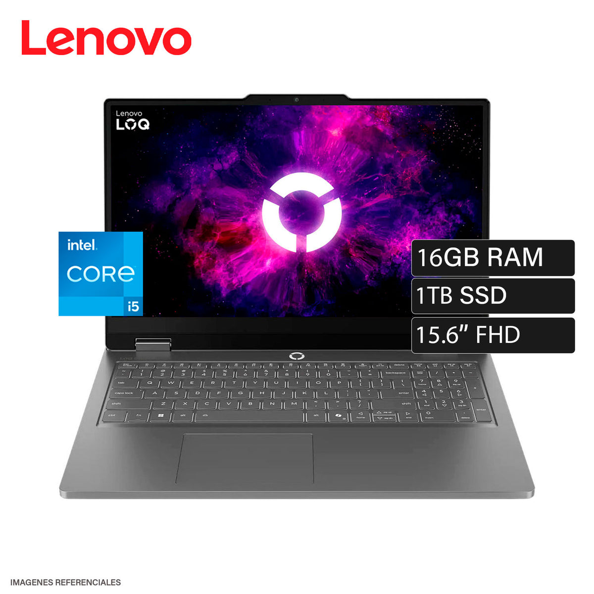 Laptop Lenovo Loq Essential 15IRX11 Intel Core™ I5-13450HX Ram 16GB Disco 1TB SSD NVIDIA RTX™ 5060 8GB 15,6" FHD FREEDOS (83SC0056LM)