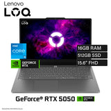 Laptop Lenovo LOQ Essential 15IRX11 Intel Core i5-13450HX RAM 16GB Disco 512GB SSD Nvidia RTX 5050 8GB 15.6" FHD FreeDOS (83SC0055LM)