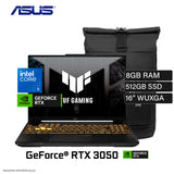 Laptop ASUS TUF Gaming FX607VJR-TU302W Intel Core 5 205H Ram 8GB Disco 512GB SSD NVIDIA RTX 3050 6GB 16″ WUXGA Windows 11 (90NR0MZ6-M00J70)