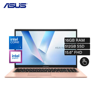 Laptop ASUS Vivobook 15 X1504MA-E8574 Intel Core 7 350 Ram 16GB Disco 512GB SSD 15.6" FHD Táctil FreeDOS (90NB17I3-M01010)