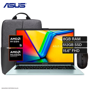 Laptop ASUS Vivobook Go 15 E1504FA-BQ5567 Ryzen 5 40 Ram 8GB Disco 512GB SSD 15.6" FHD FreeDOS (90NB0ZR3-M07S30)