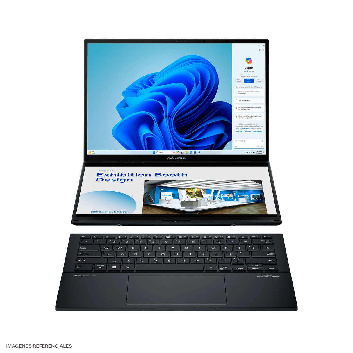 Laptop ASUS Zenbook Duo UX8406CA-QL444W Intel Core Ultra 9 285H Ram 16GB Disco 512GB SSD 14″ WUXGA OLED Táctil Windows 11