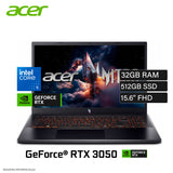 Laptop Acer Nitro V15 ANV15-52-57JK Intel Core 5 210H Ram 32GB Disco 512GB SSD NVIDIA RTX 3050 6GB 15.6" FHD FreeDOS