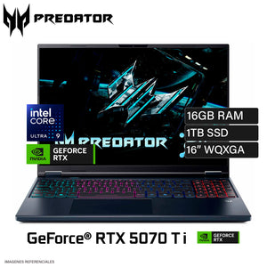Laptop Acer Predator Helios Neo 16 PHN16-73-92B8 Intel Core Ultra 9 275HX Ram 16GB Disco 1TB SSD NVIDIA RTX 5070 Ti 12GB 16″ WQXGA Windows 11
