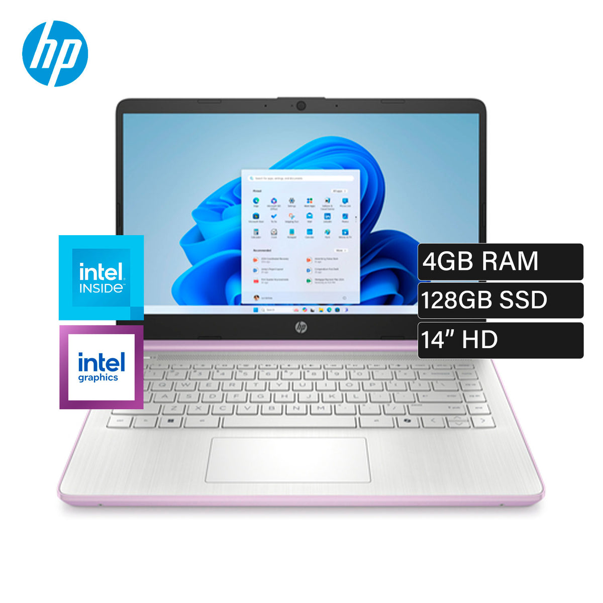 Laptop HP 14-DQ6100 Intel N150 Ram 4GB Disco 128GB UFS 14" HD Windows 11 Home