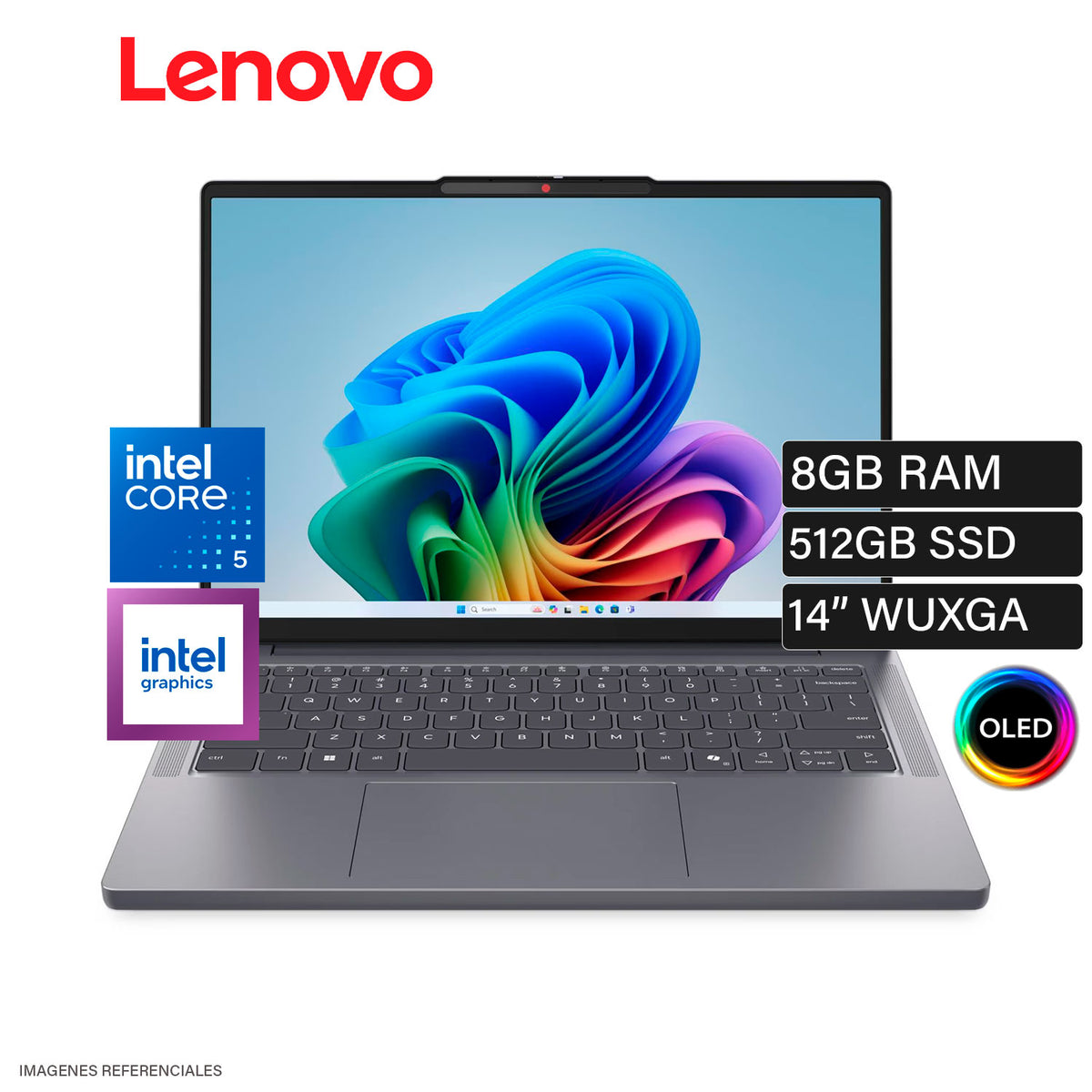 Laptop Lenovo IdeaPad Slim 3 14IWC11 Intel Core 5 320 RAM 8GB SSD 512GB 14" WUXGA OLED FreDOS (83RQ005GLM)