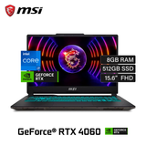 Laptop MSI Cyborg 15 A12VF-043 Intel Core i7 12650H RAM 8GB Disco 512GB SSD Video RTX 4060 8GB 15.6" FHD Windows 11