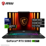 Laptop MSI Cyborg 17 B2RWFKG Intel Core 7 240H Ram 16GB Disco 512GB SSD NVIDIA RTX 5060 8GB 17.3″ FHD Windows 11 (9S7-17U332-047)