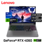 Laptop Lenovo Legion 5 16IRX9 Intel Core i9 14900HX Ram 32GB Disco 1TB Video Nvidia RTX 4060 8GB 16" WQXGA Windows 11