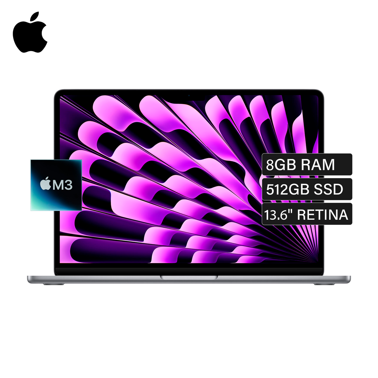 Macbook Air 13 A3113 Chip M3 RAM 8GB Disco 512GB SSD 13.6" Retina Gris Espacial