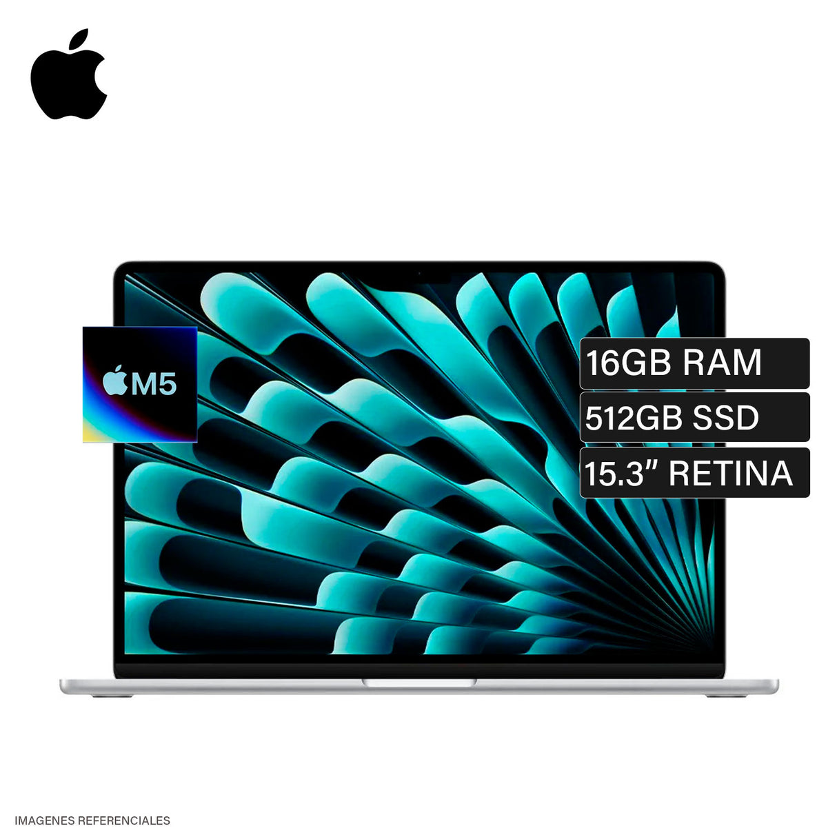 MacBook Air 15 A3448 Chip M5 RAM 16GB Disco 512GB SSD 15.3" Silver