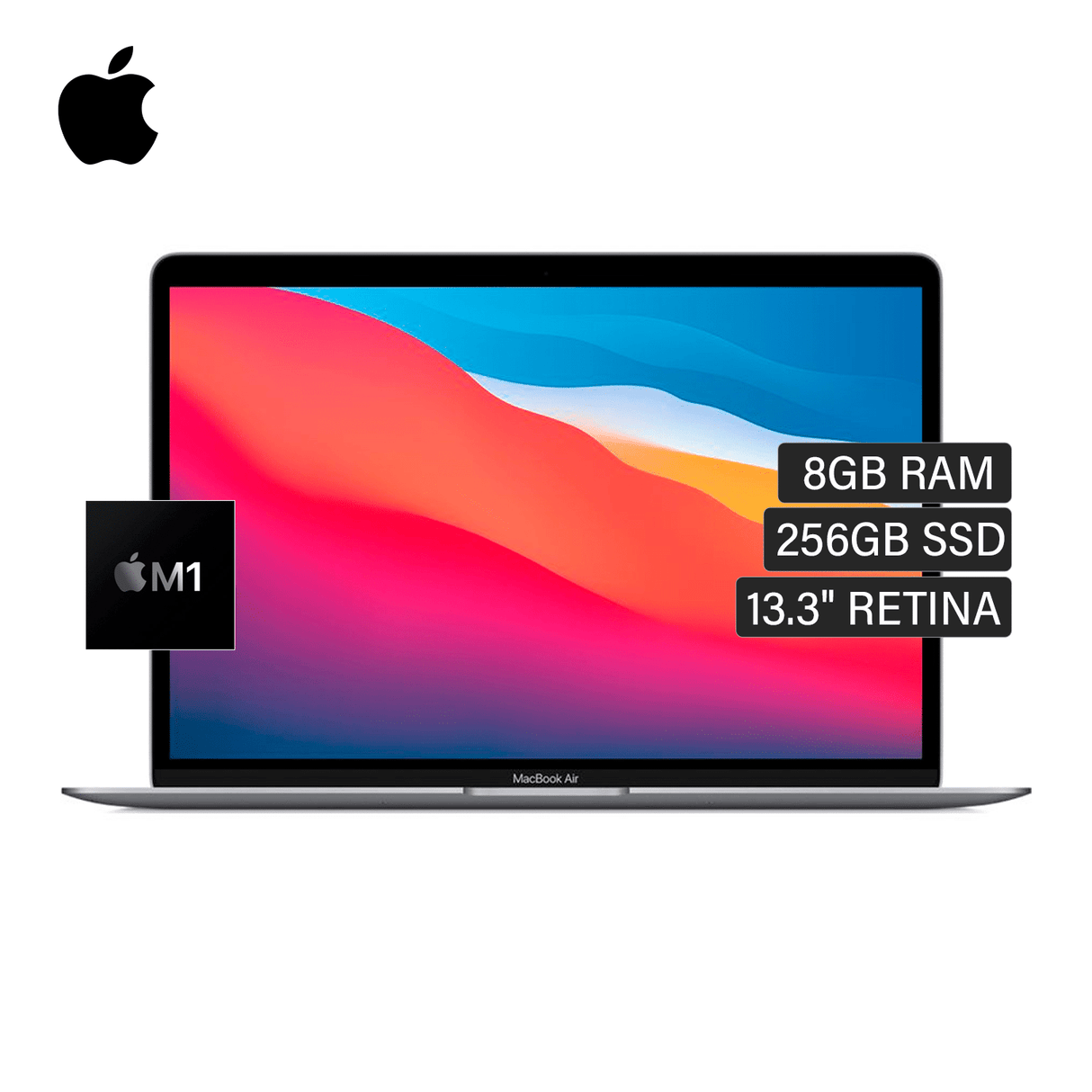 Macbook Air A2337 Chip M1 RAM 8GB Disco 256GB SSD 13.3" Retina Año 2020 Gris Espacial Inglés Open Box