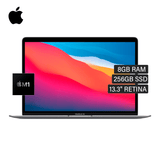 Macbook Air A2337 Chip M1 RAM 8GB Disco 256GB SSD 13.3" Retina Año 2020 Gris Espacial Inglés Open Box