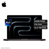 MacBook Pro 14 Chip M5 Pro RAM 24GB Disco 1TB SSD 14.2" Retina Space Black Teclado Inglés (MGDR4LL/A)