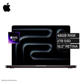 MacBook Pro 16 Chip M5 Max RAM 48GB Disco 2TB SSD 16.2" Retina Space Black Teclado Español (MGEE4E/A)