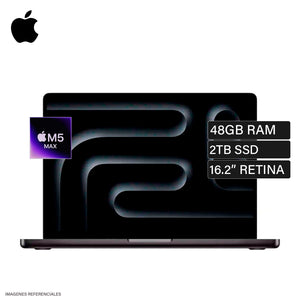MacBook Pro 16 Chip M5 Max RAM 48GB Disco 2TB SSD 16.2" Retina Space Black Teclado Español (MGEE4E/A)