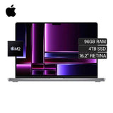 MacBook Pro A2780 Chip M2 Max Ram 96GB Disco 4TB SSD 16.2" Retina Gris Espacial Ingles Caja Sellada