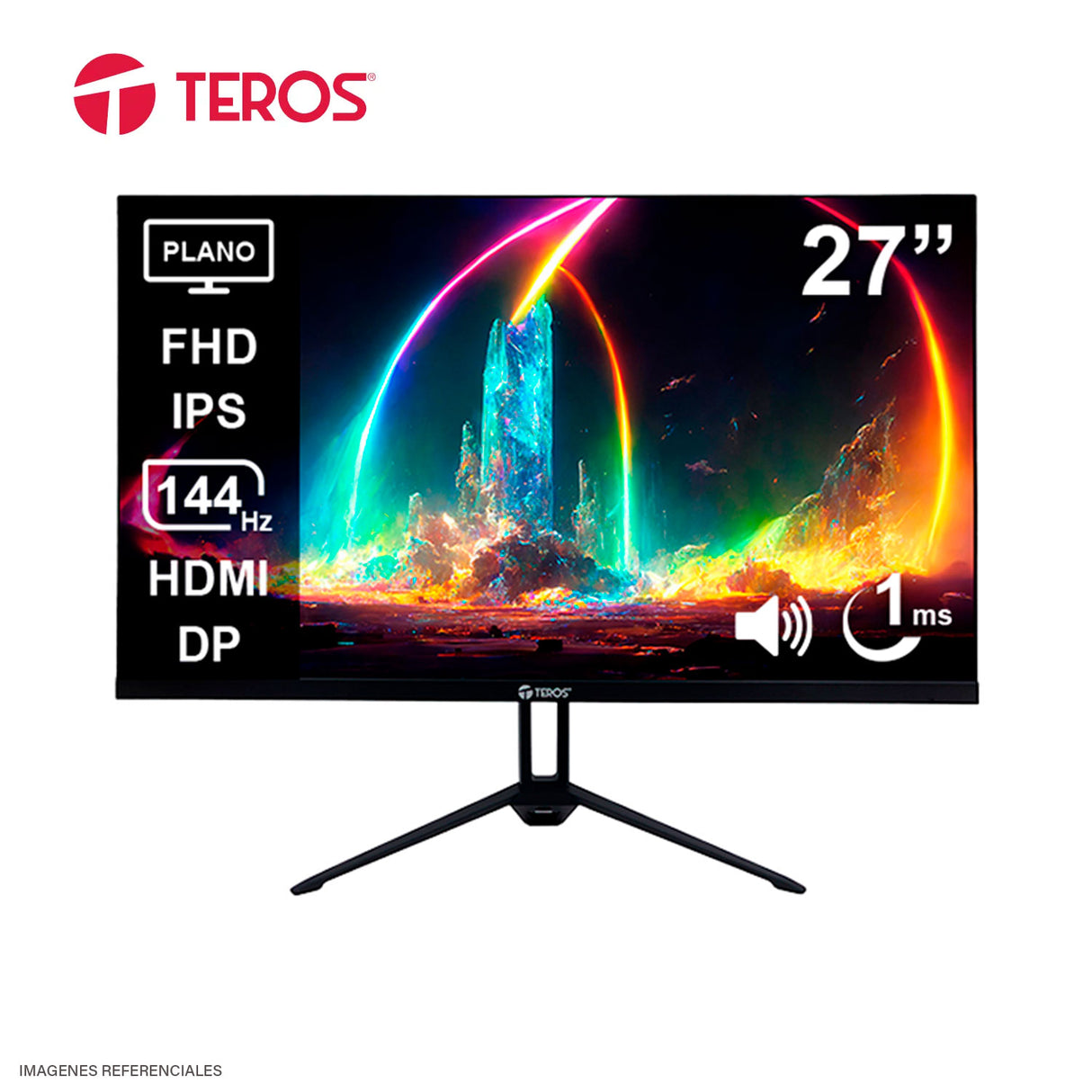 Monitor Teros IPS TE-2714S FHD 27" 144Hz 1 ms FHD 1920 × 1080 HDMI DisplayPort