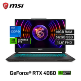 Laptop MSI Cyborg 15 A12VF Intel Core i7 12650H RAM 16GB Disco 512GB SSD Video Nvidia RTX 4060 8GB 15.6" FHD Windows 11