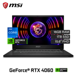 Laptop MSI Stealth 15 A13VF-012US Intel Core i7 13650HX Ram 16GB Disco 1TB SSD Video Nvidia RTX 4060 8GB 15.6" FHD Windows 11