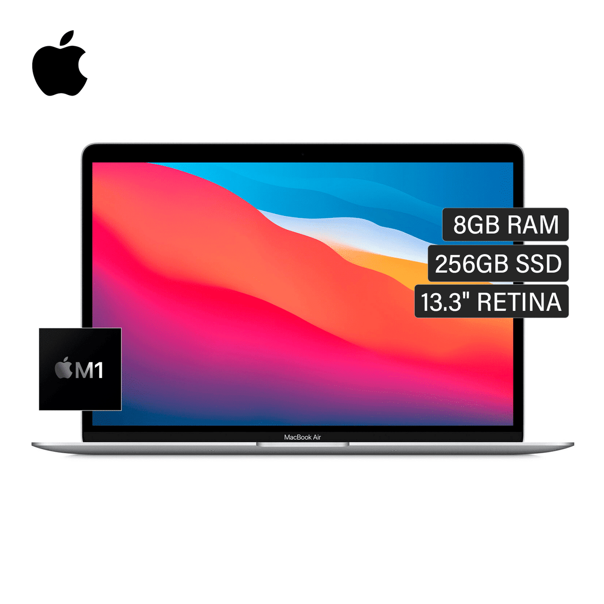 Macbook Air A2337 Chip M1 RAM 8GB Disco 256GB SSD 13.3" Retina Silver Español Open Box