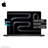 MacBook Pro 14 Chip M6 Ram 16GB Disco 1TB SSD 14.2" Retina Space Black Teclado Ingles