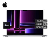 MacBook Pro A2779 Chip M2 Ram 16GB Disco 512GB SSD 14" Retina Gris Espacial Inglés
