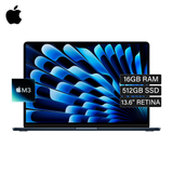 Macbook Air Chip M3 RAM 16GB Disco 512GB SSD 13.6" Retina Midnight