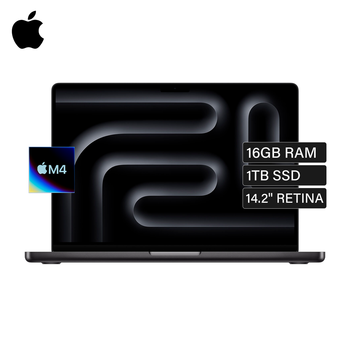 Macbook Pro 14 Chip M4 RAM 16GB Disco 1TB SSD 14.2" Retina Negro Espacial