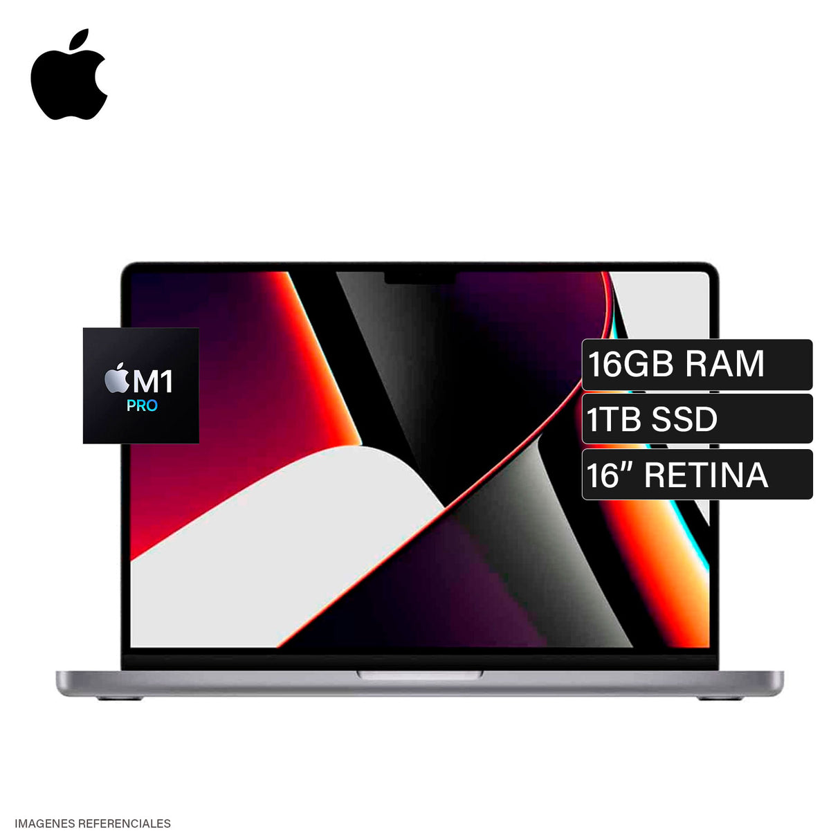 Macbook Pro A2485 Chip M1 Pro Ram 16GB Disco 1TB SSD 16.2" Retina Space Gray OPEN BOX
