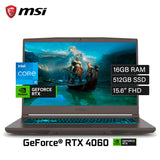 Laptop Gamer Msi Thin B13VF-2829US Intel Core I5-13420H Ram 16GB Disco 512GB SSD RTX 4060 8GB 15.6" FHD Windows 11 (9S7-16R831-2829)