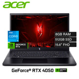 Laptop Acer Nitro V15 ANV15-51-54W8 Intel Core i5 13420H RAM 8GB Disco 512GB SSD NVIDIA RTX 4050 6GB 15.6" FHD Windows 11 (NH.QN8AL.00K)
