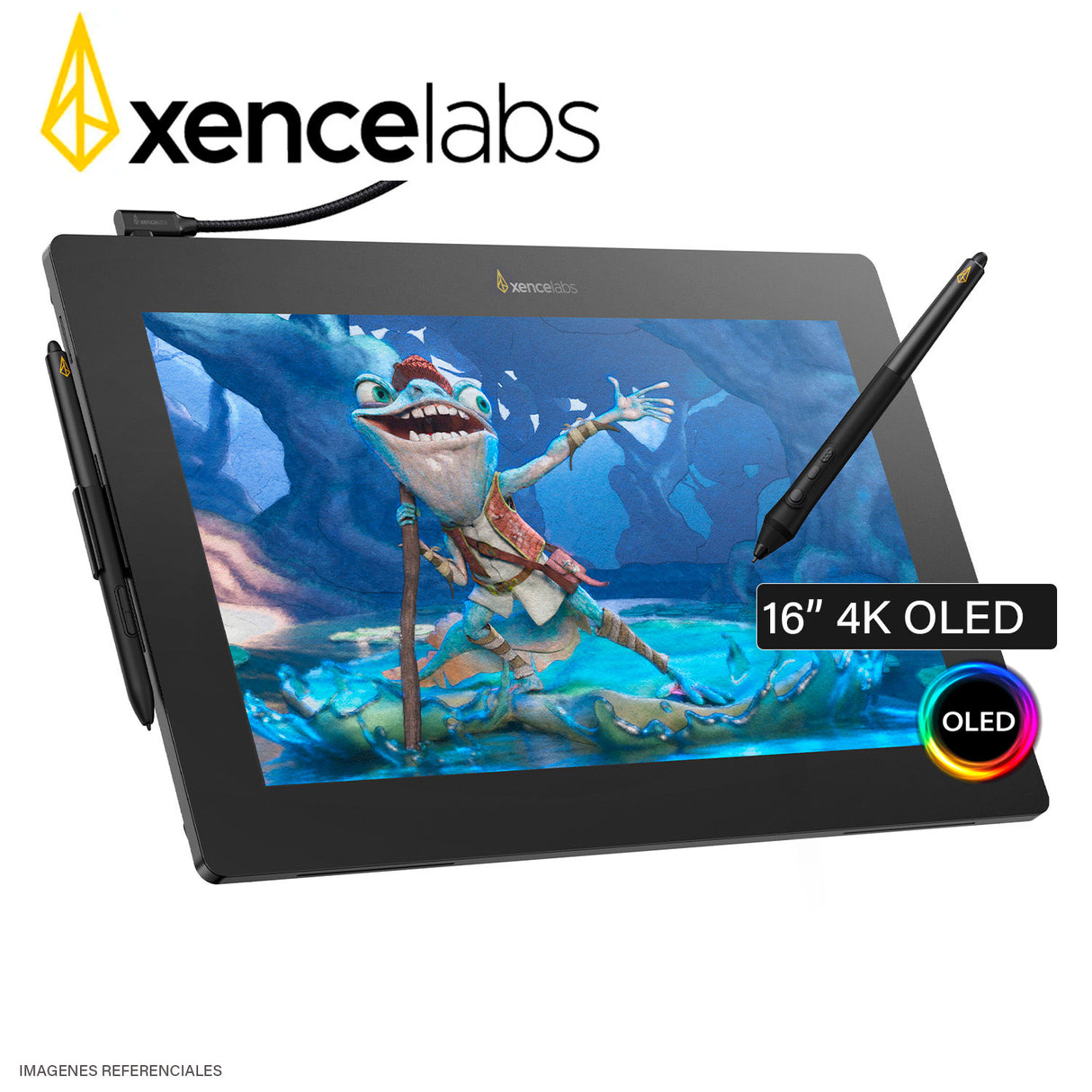 Pantalla Gráfica Xencelabs Pen Display 16" 4K OLED Lite (Incluye Lápiz y Bolígrafo)