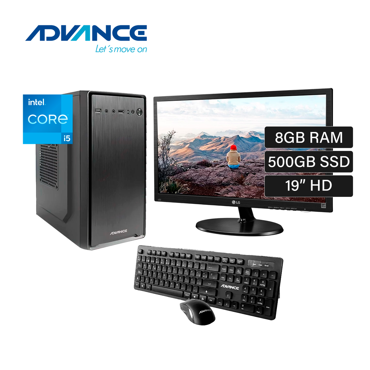 PC Advance VM1460 Intel Core i5 12450H RAM 8GB Disco 500GB SSD Windows 11