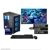 PC Escritorio Intel Core Ultra 5 245K Ram 16GB Disco 512GB SSD Monitor 21.5" FHD + Kit Teclado Y Mouse