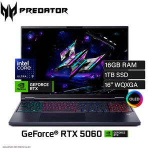 Laptop Acer Predator Helios Neo 16S AI PHN16S-71-91AW Intel Core Ultra 9 275HX RAM 16GB Disco 1TB SSD Nvidia RTX 5060 8GB 16" WQXGA OLED Windows 11