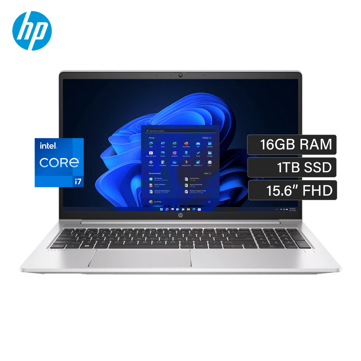 Laptop HP ProBook 450 G9 Intel Core i7 1255U RAM 16GB Disco 1TB SSD 15.6" FHD Windows 10 Pro