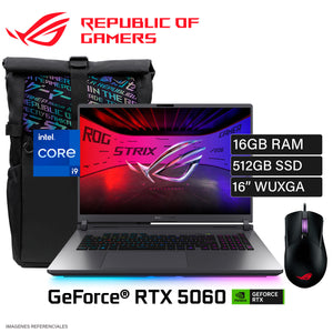 Laptop Asus ROG Strix G16 G615JMR-RV396W Intel Core i9 14900HX Ram 16GB Disco 512GB SSD NVIDIA RTX 5060 8GB 16″ WUXGA Windows 11