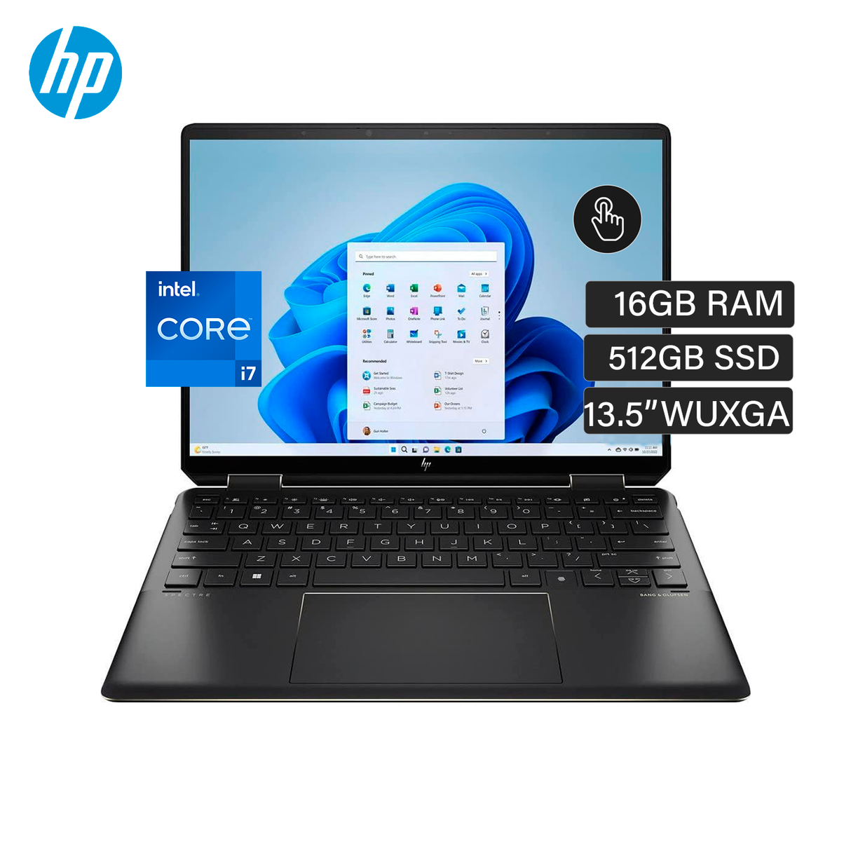 Laptop HP Spectre x360 Convertible 14-F2013DX Intel Core i7 1355U RAM 16GB Disco 512GB SSD 13.5" Táctil Windows 11 + Funda