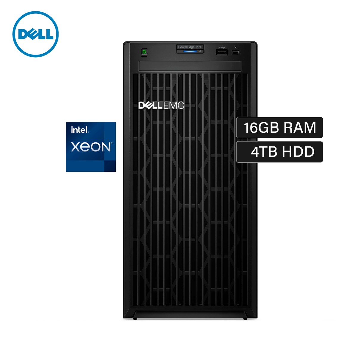 Servidor DELL PowerEdge T150 Intel Xeon E-2336G RAM 16GB Disco 4TB HDD