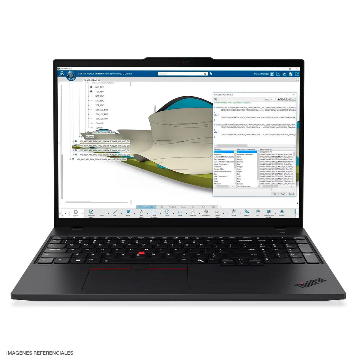 Laptop Lenovo ThinkPad P16s Gen 4 Intel Core Ultra 7 RAM 32GB Disco 1TB SSD NVIDIA RTX Pro 500 16" WUXGA Windows 11 Pro (21QW000BLM)