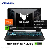 Laptop Asus TUF Gaming A15 FA506NCG-HN187W Ryzen 7 7445HS RAM 8GB Disco 512GB NVIDIA RTX 3050 4GB 15.6" FHD Windows 11 (90NR0JF7-M00FW0)