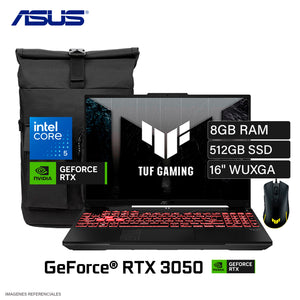 Laptop ASUS TUF Gaming F16 FX607VJB-RL209 Intel Core 5 210H Ram 8GB Disco 512GB SSD NVIDIA RTX 3050 6GB 16" WUXGA FreeDOS